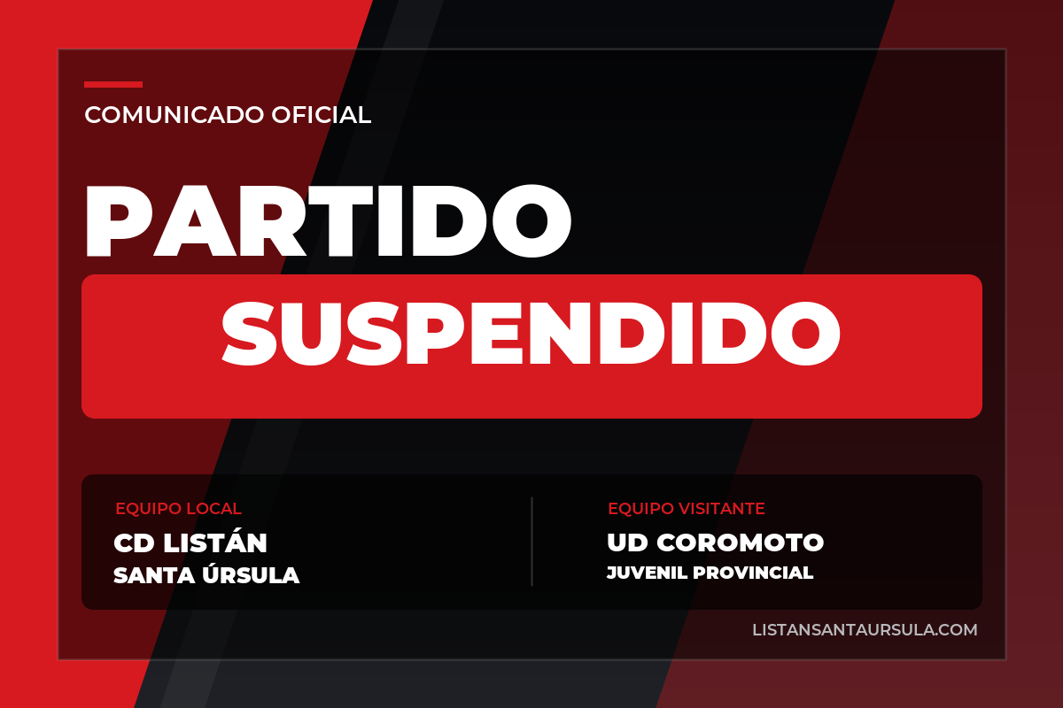 Suspendido el encuentro ante la UD Coromoto